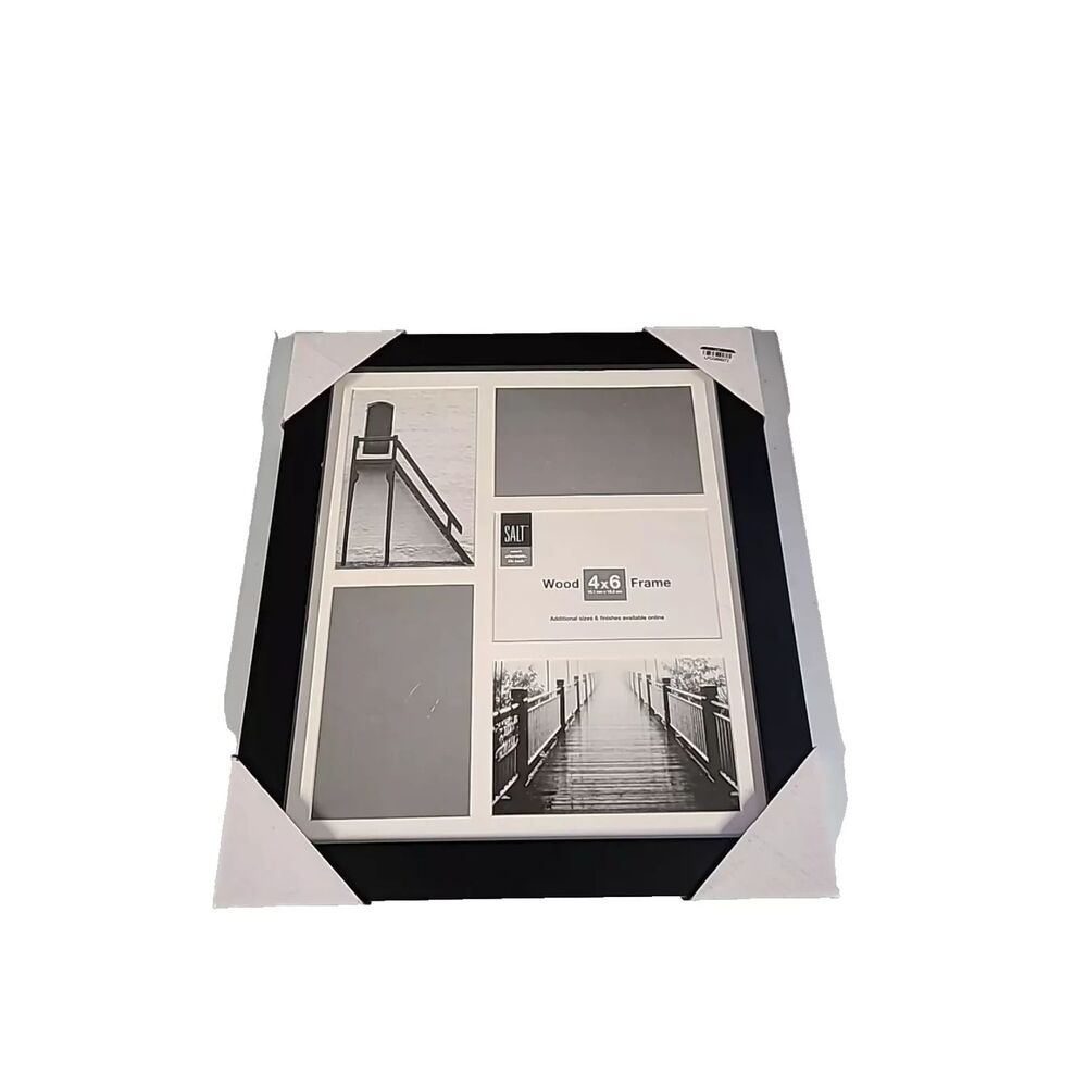 Salt Brand 4X6 Wood Frame 5 Photos Black Classic Neutral Decor